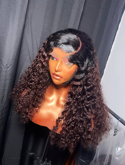 24” 5*5 Burmese curls swiz lace 300g